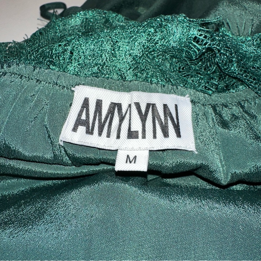 Nwot amylynn green slip midi dress sz M #BB - Picture 3 of 4